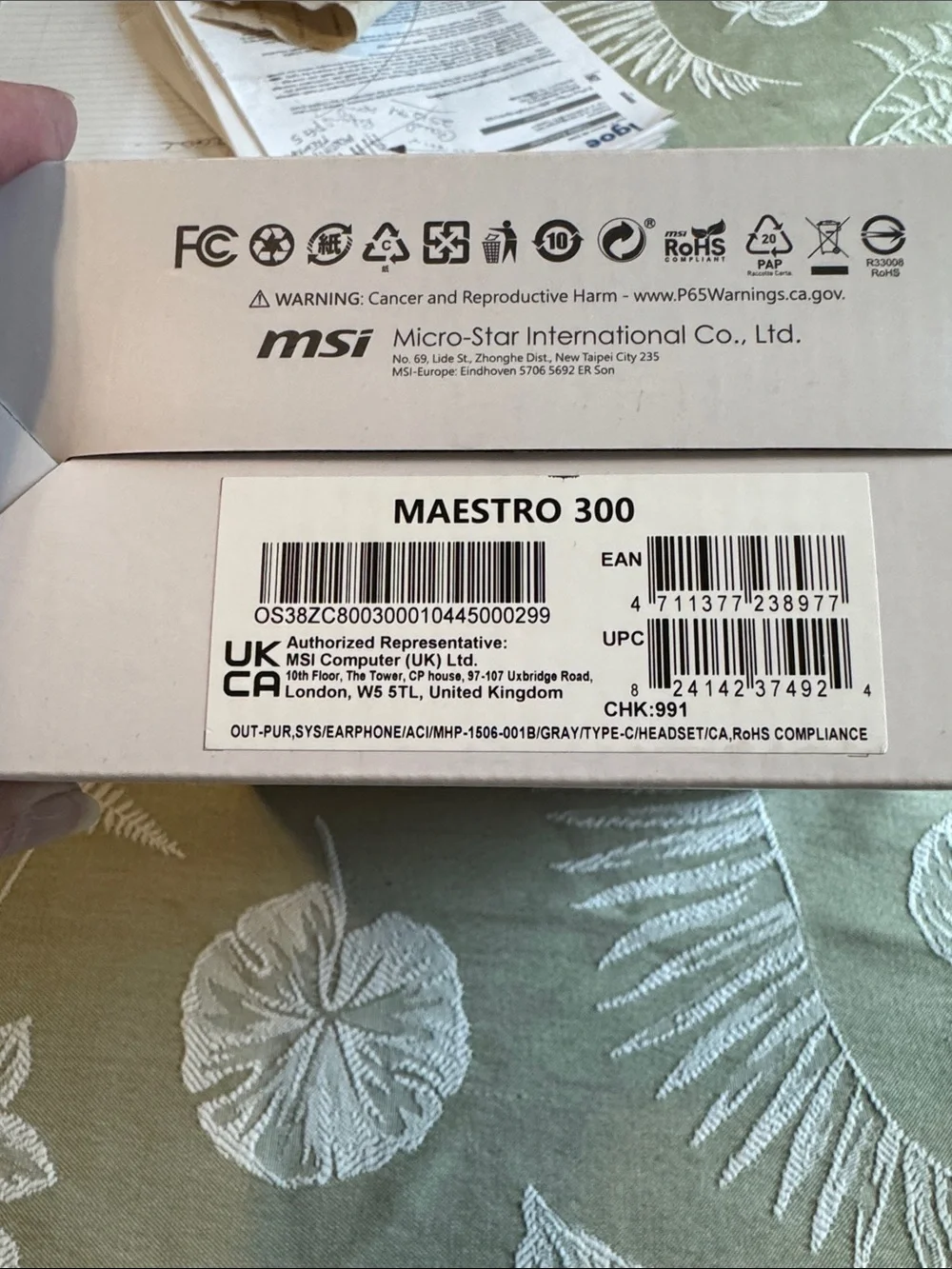 MSI Maestro 300 Gaming Headset - Black